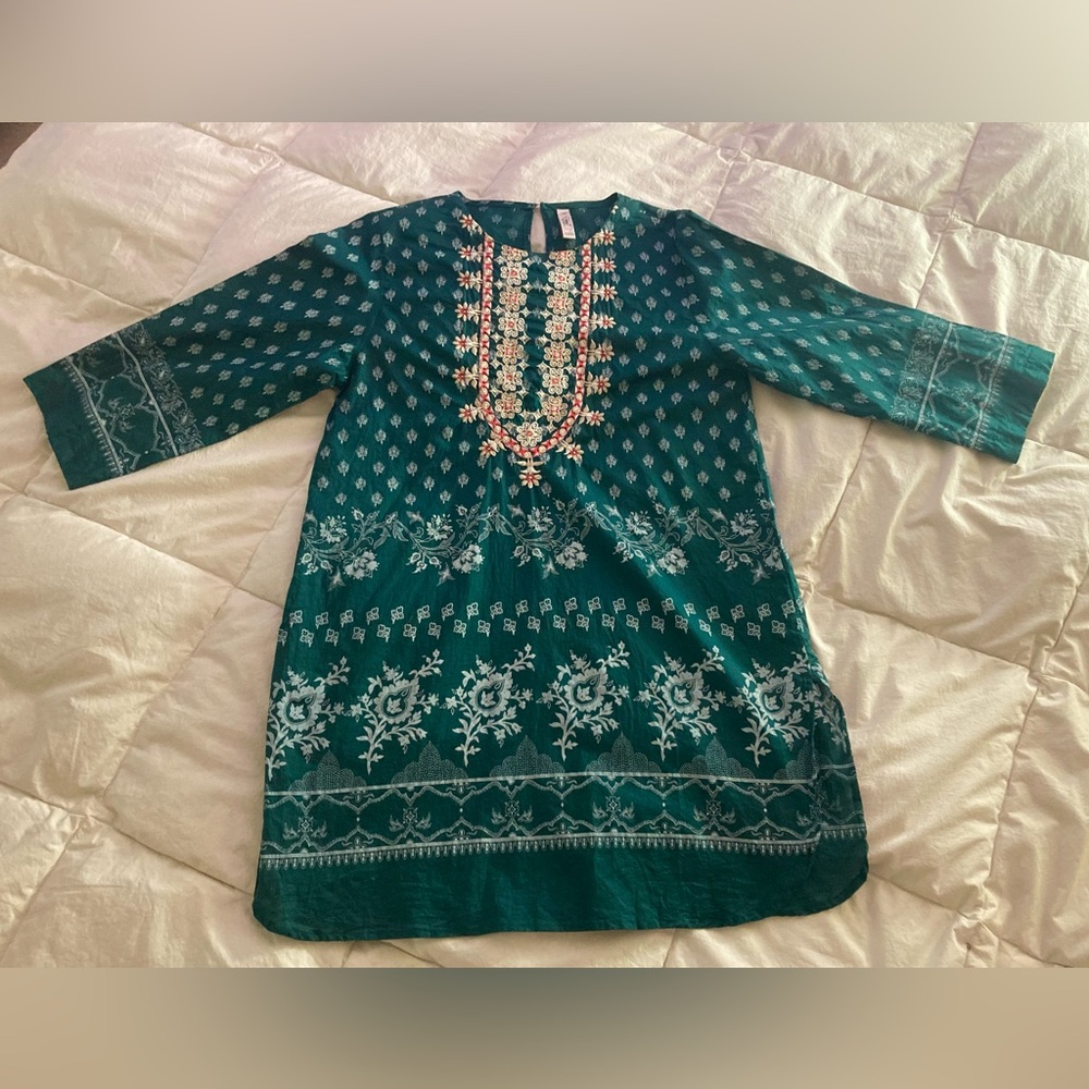 Gorgeous Embroidered Cotton Tunic (XS - Small) ‘Ethnic by outfitters’ - Fusion